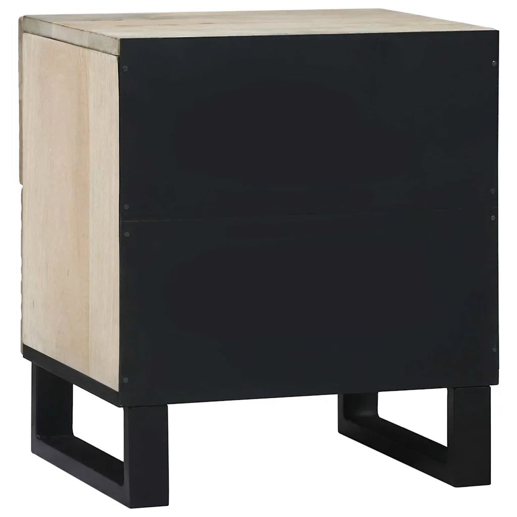 Armadio da Notte 2 pcs Bianco e Nero 40 x 33 x 46 cm 4017971