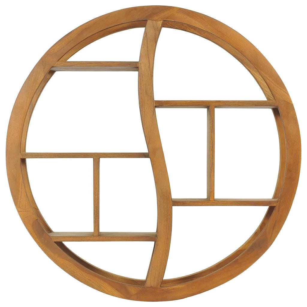 Mensola Yin Yang 80x17,5x80 cm in Legno Massello di Teak cod mxl 33687