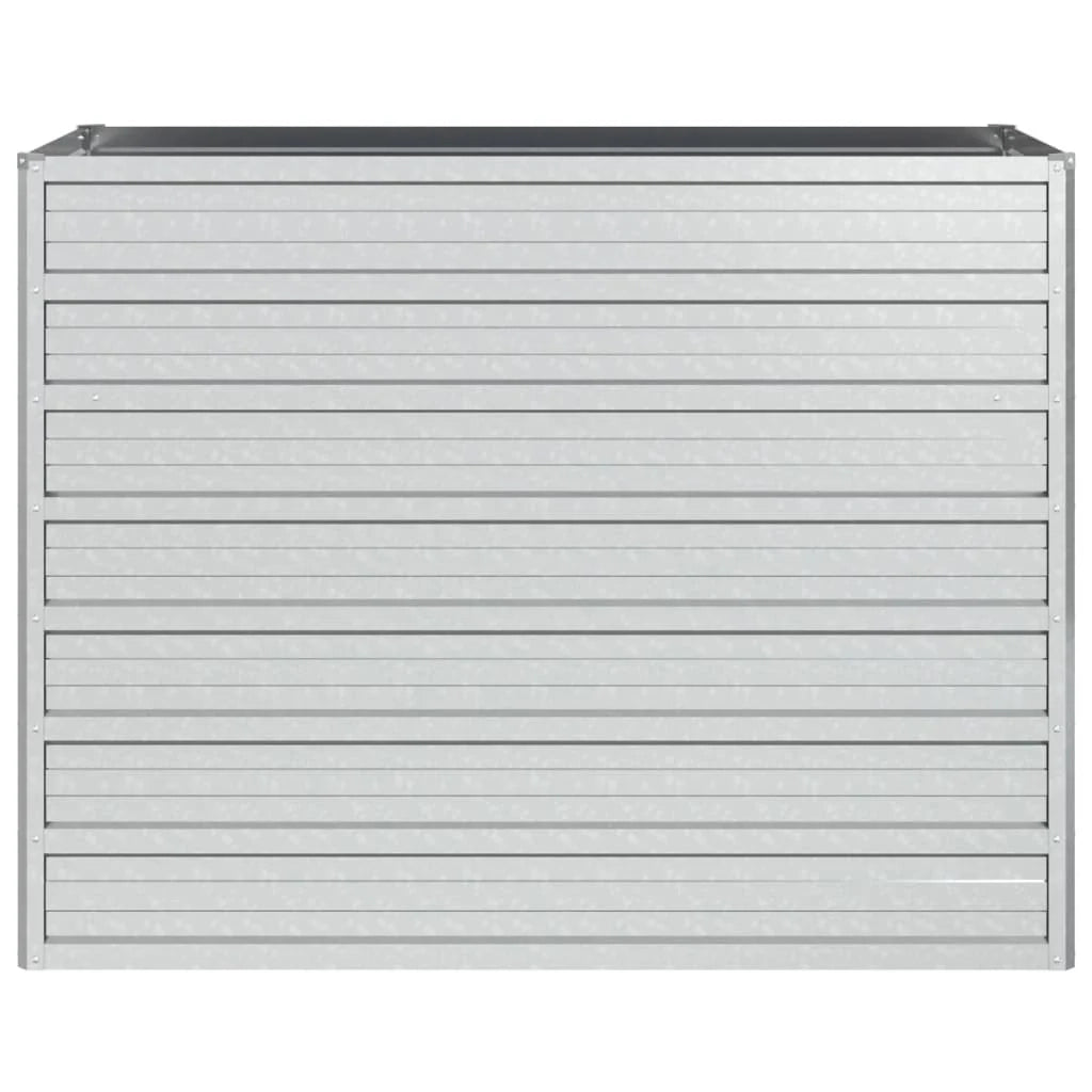 Fioriera rialzata per piante fiori patio giardino 100 x 40 x 77 cm acciaio zincato argento 02_0039301
