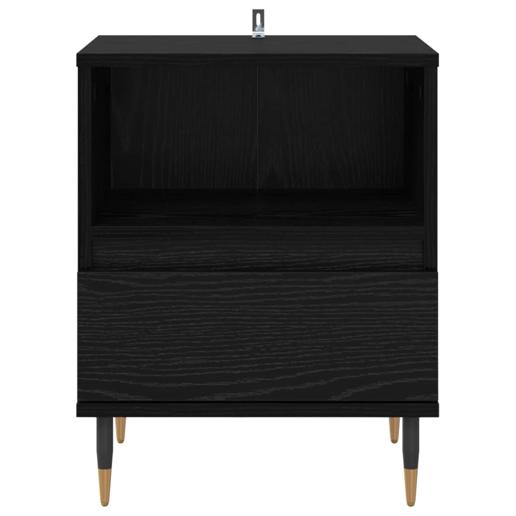 Armadio da Notte con cassetto 2 pcs Rovere Nero 40 x 35 x 50 cm 882654