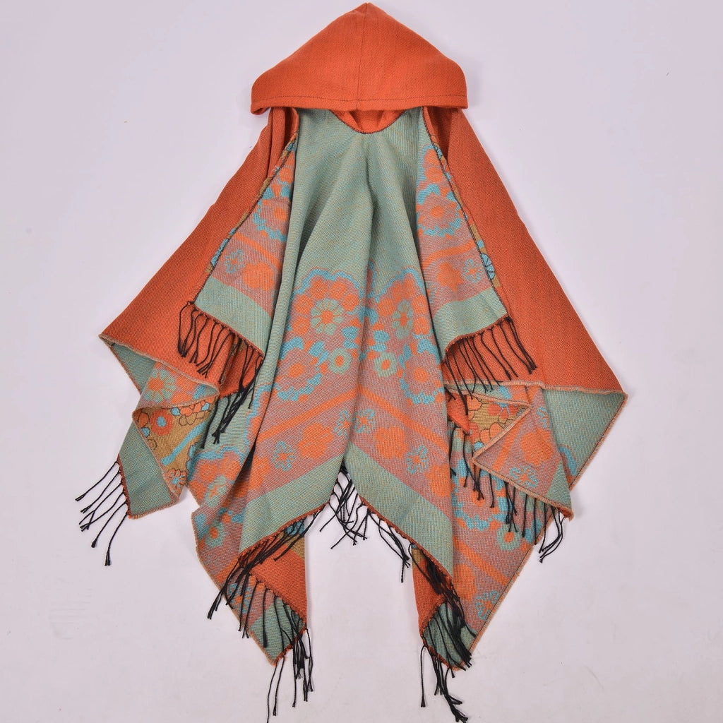 Sciarpa da donna spessa in jacquard di cashmere a righe, stile europeo e americano.