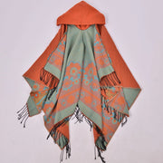 Sciarpa da donna spessa in jacquard di cashmere a righe, stile europeo e americano.