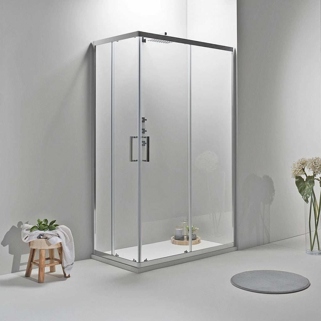 BOX DOCCIA ELITE ANGOLARE 90x120 CM SCORREVOLE TRASPARENTE