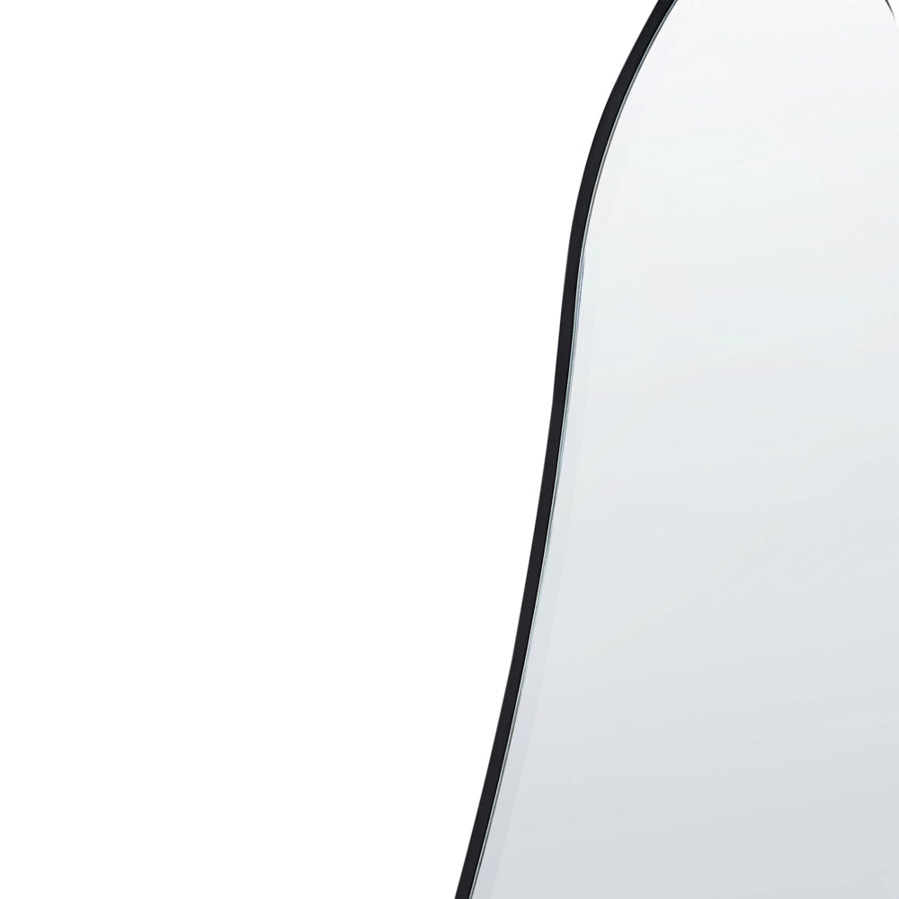 Specchio da parete in argento con cornice in MDF di forma irregolare e ganci Decorazione da parete in stile moderno