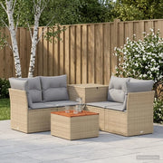 Set di divani 6 pz Beige e Grigio Chiaro 3447363