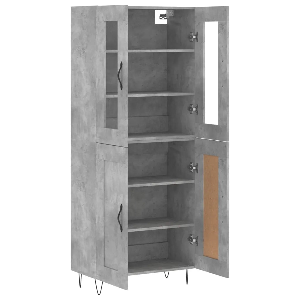 Credenza Grigio Cemento 69,5x34x180 cm in Legno Multistrato 3198373