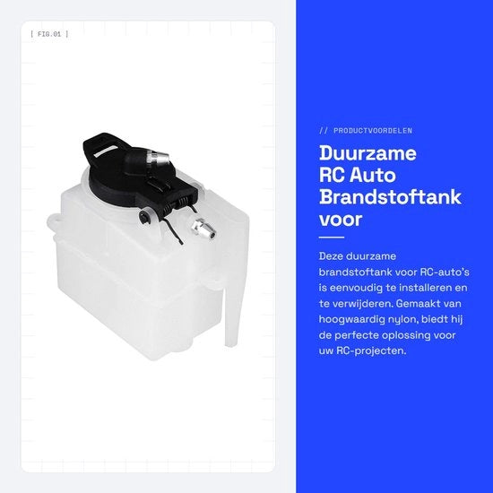 Serbatoio a combustibile duraturo - Tanico RC - Tanico auto - Leggero - Facile da installare - Spesso nylon ad alta qualità