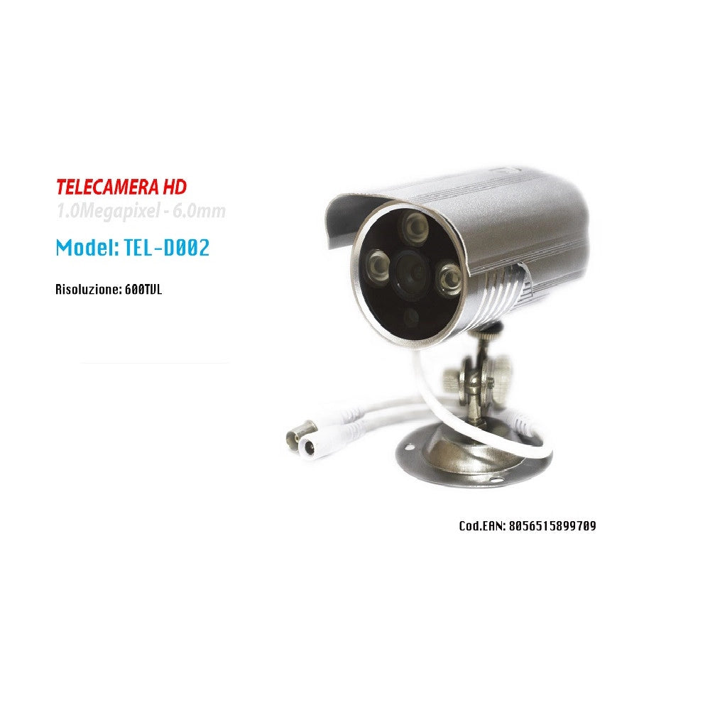 Trade Shop - Telecamera Videosorveglianza Hd Cam Infrarossi 6mm 1mpx Automatic Maxtech Tel-d002 -
