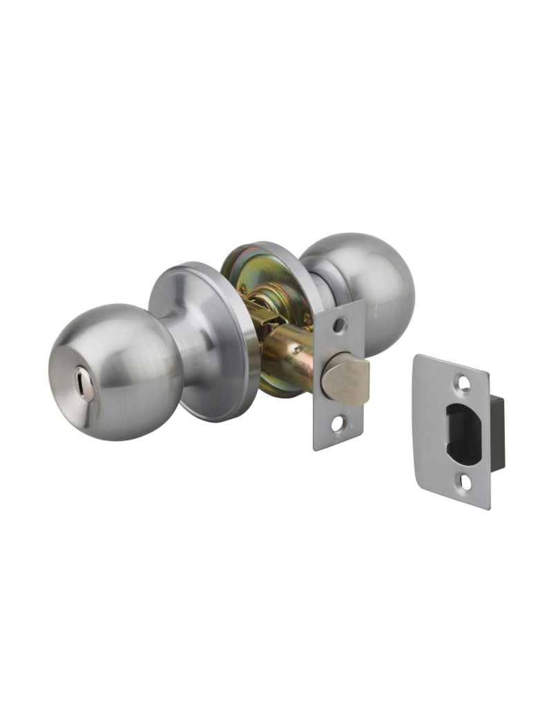 Serratura con scrocco per WC, cromo opaco, asse regolabile 60/70 mm – THIRARD