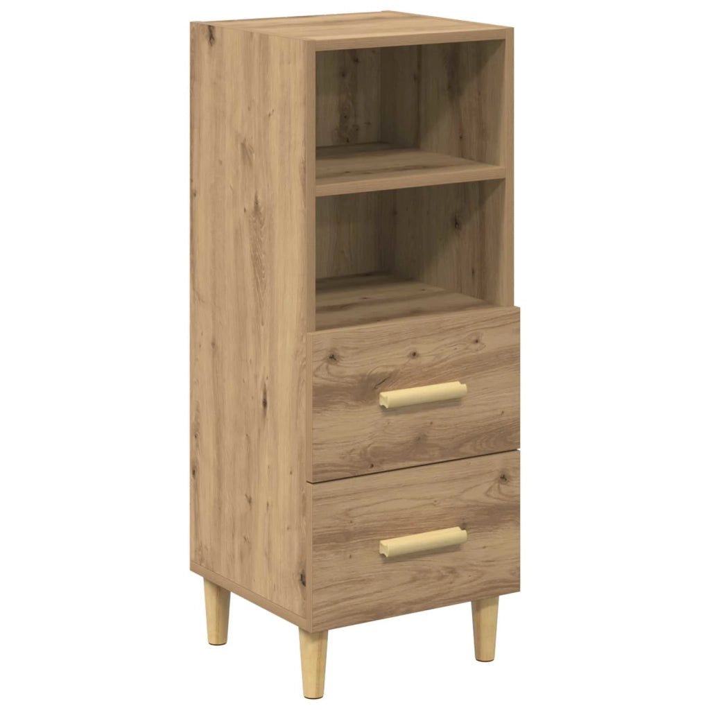 Credenza | Madia | Buffet da pranzo | Armadio da pranzo rovere artigianale 34 x 34,5 x 90 cm Legno multistrato