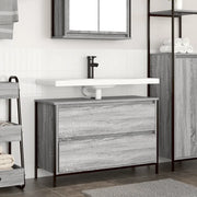 Mobile Lavabo da Bagno con Cassetti Grigio Sonoma 90x34,5x60 cm 861880