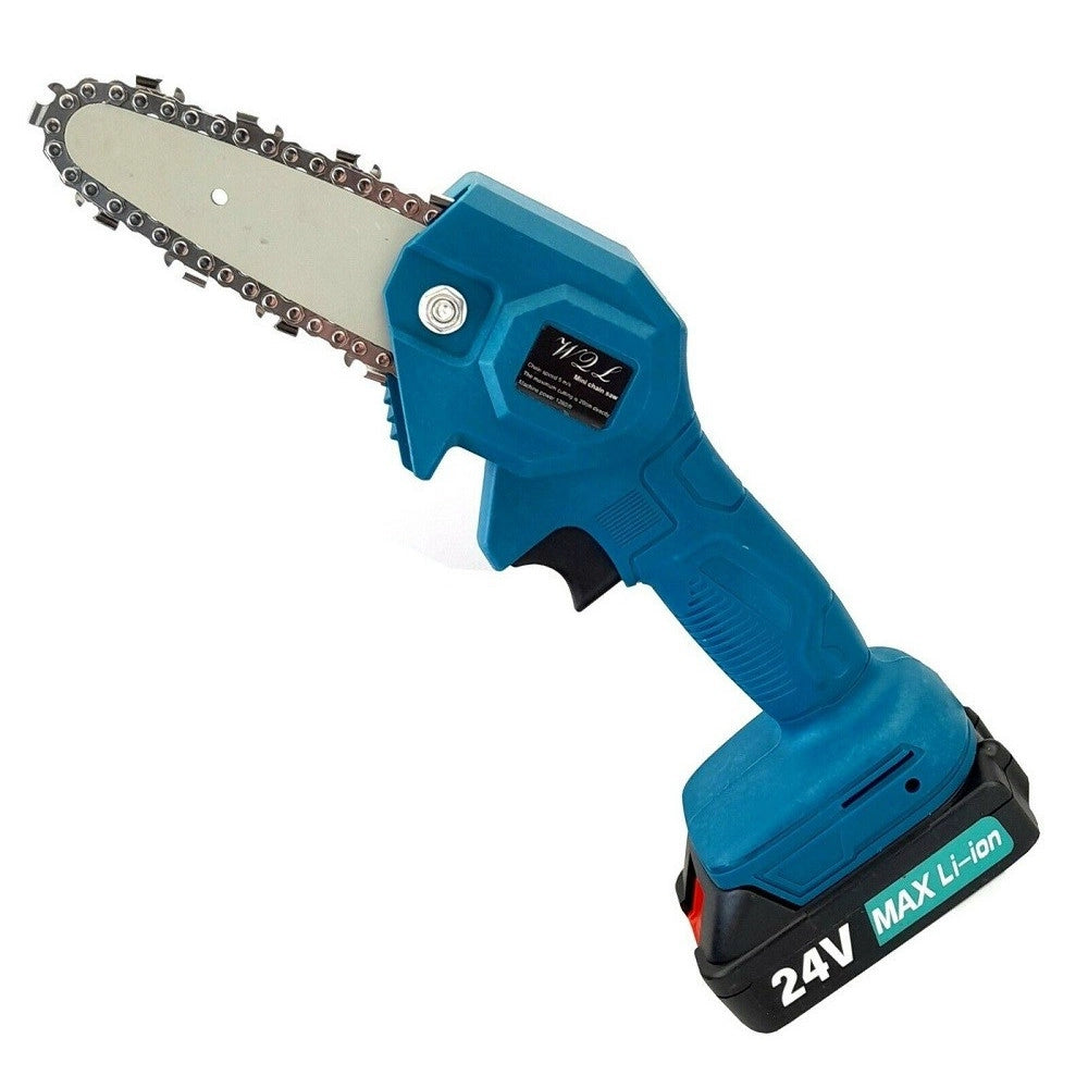 Trade Shop - Mini Elettrosega A Doppia Batteria 24v Motosega Elettrica Tagliarami + Valigia -