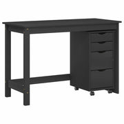 Set Scrivania | Tavolo da Ufficio e mobiletto su ruote MOSS 2 pz Nero