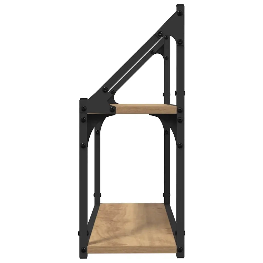 Scaffale da parete rovere artigianale 60 x 21 x 51 cm