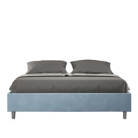 Letto Matrimoniale Large Sommier 180x210 cm Senza Rete Azelia Azzurro