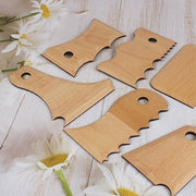 Set di modellatori a forma di piede in ceramica - Design ergonomico - Legno di betulla - Diverse stili - 7 pezzi - Set di attrezzi per ceramica