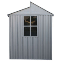 Casetta Box da Giardino 323,3x182,5x230,5 cm in Alluminio Grigio