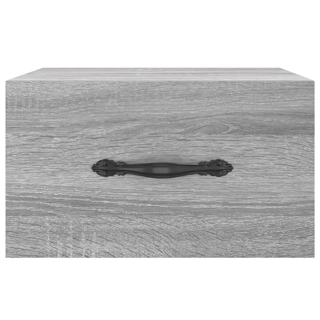 Comodino | Armadio da Notte | Mobiletto da notte a Muro Grigio Sonoma 35x35x20 cm