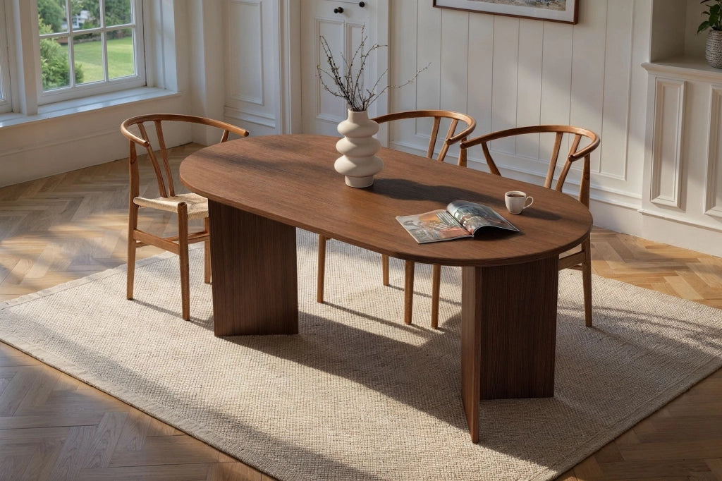 Tavolo da pranzo in legno "Sablin" - 180 x 89 x 75 cm - Noce