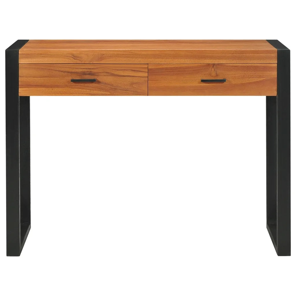 vidaXL Scrivania con 2 Cassetti 100x40x75 cm in Legno di Teak