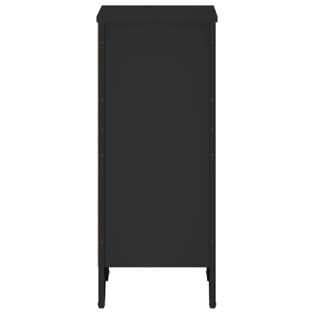 Libreria-Scaffale per Libri-Mobile di Stoccaggio Nera 50x31x74,5 cm in Legno Multistrato