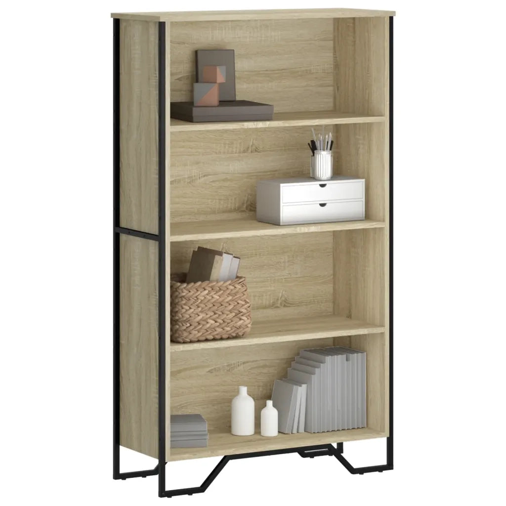 Libreria-Scaffale per Libri-Mobile di Stoccaggio Rovere Sonoma 80x31x137,5 cm in Legno Multistrato