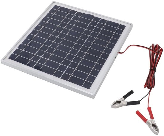 Pannello Solare Portatile - Cassetta in Alluminio - Silicio Monocristallino - Ricarica - 50W - 98FT Cavo.