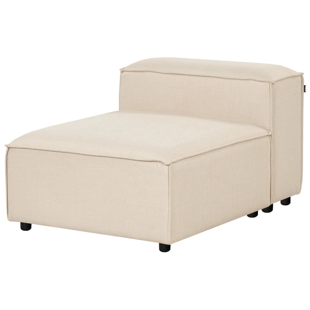 Divano modulare tessuto beige 3 posti a sinistra Gambe nere con gambe nere Soggiorno moderno