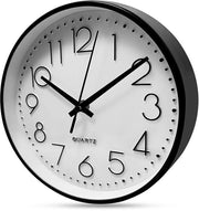 Orologio digitale da parete senza ticchettio, 20 cm orologio da parete moderno silenzioso, 8 pollici, alimentato da batterie, orologio da parete digitale rotondo, facile da leggere, regalo e decorazione per soggiorno, casa, sala da pranzo