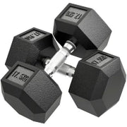 Set 2 Manubri da 17,5 Kg, con Impugnatura Antiscivolo, Nero
