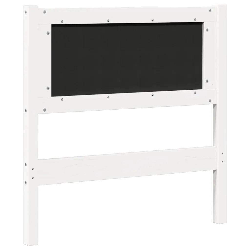Testiera Altro Bianco 75 cm Legno di pino massello 878988