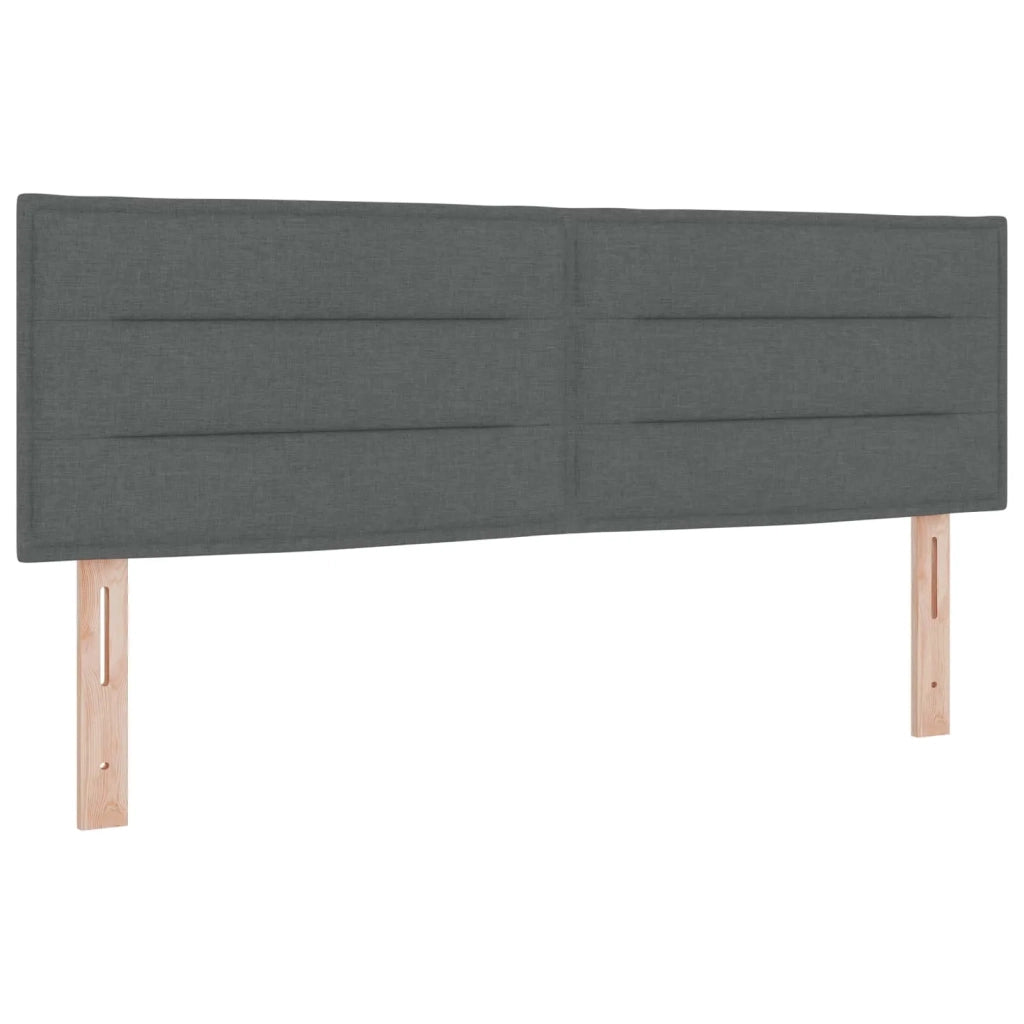 Letto box spring con materasso Grigio Scuro 140 x 190 cm 3451455