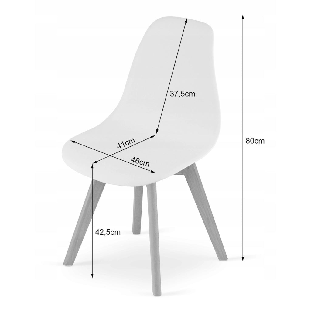 Sedia di design Kito verde con gambe in legno di faggio