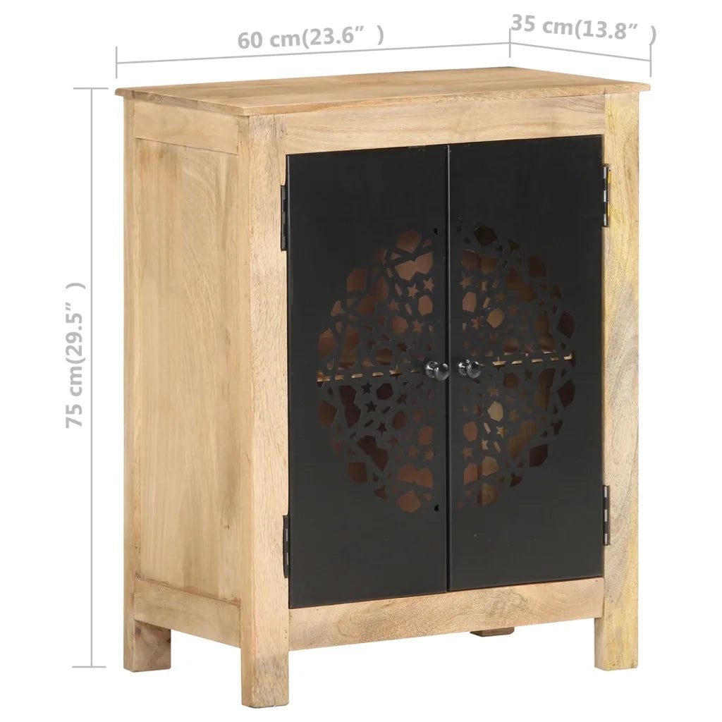 Credenza | Madia | Buffet da pranzo | Armadio da pranzo 60x35x75 cm in Legno Massello di Mango