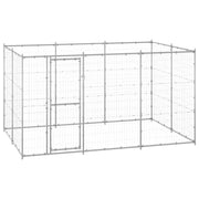 Cuccia da esterno gabbia recinto per animali box esterno per cani in acciaio zincato 7,26 m² 02_0000428