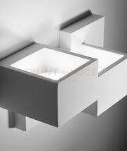 SIDE SMALL 2 luci applique a parete UP ATTACCO GX53 bianca in gesso