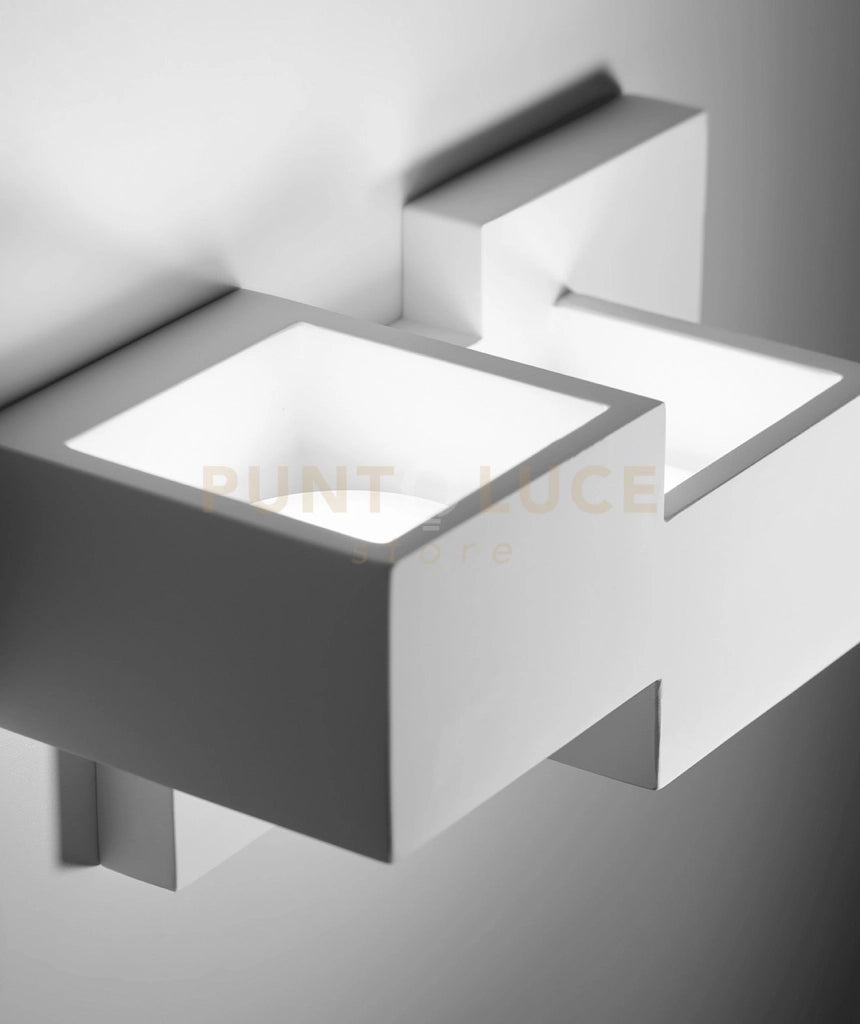 SIDE SMALL 2 luci applique a parete UP ATTACCO GX53 bianca in gesso