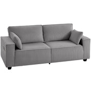 Divano 3 posti ¨C zephmum ¨C tessuto, grigio chiaro, 218 cm