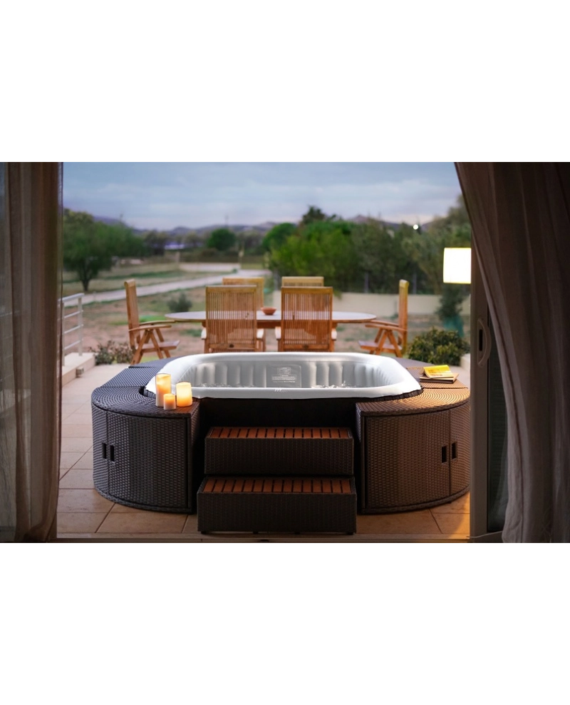 Minipiscina SPA idromassaggio gonfiabile da esterno o interno 185cm accessoriata Mspa Vito