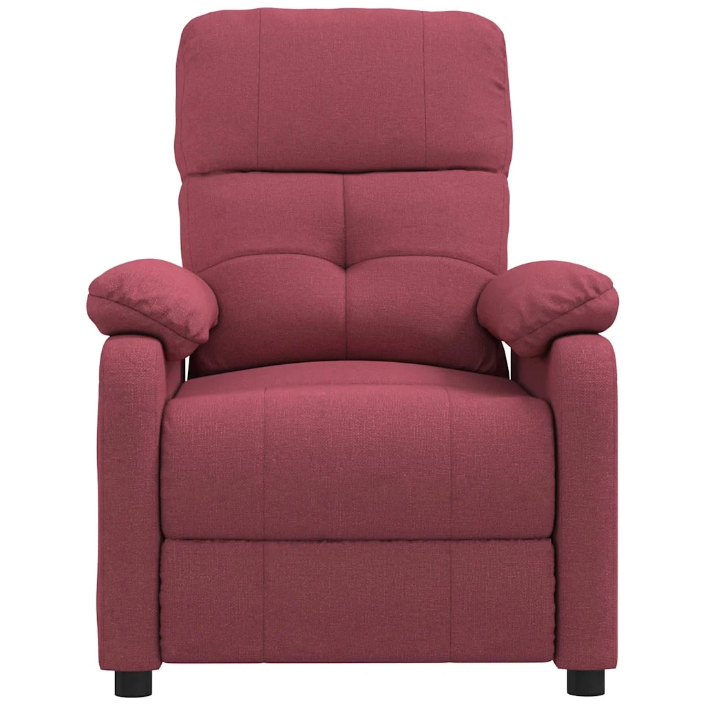 Poltrona Reclinabile Rosso Vino in Tessuto cod mxl 16570