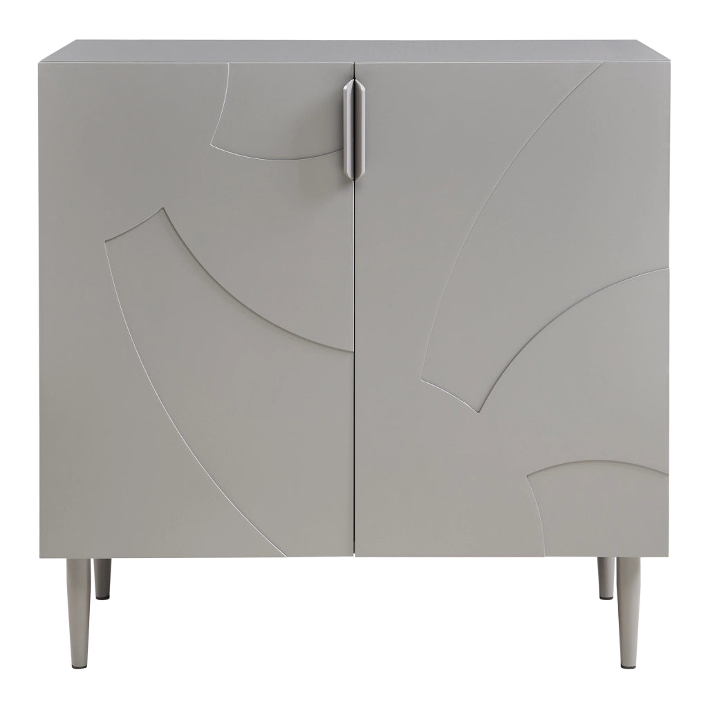 Credenza Bassa Starvili con 2 Ante Madia Moderna 75x76x38 cm Grigio [en.casa]