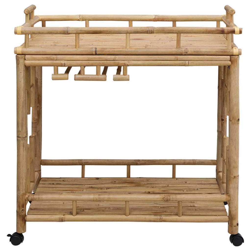 Carrello da vino con ruote Naturale 85 x 50 x 93 cm Bambù 42028241