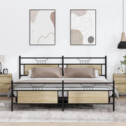 Giroletto senza Materaso in Metallo Rovere Sonoma 193x201 cm 3325100