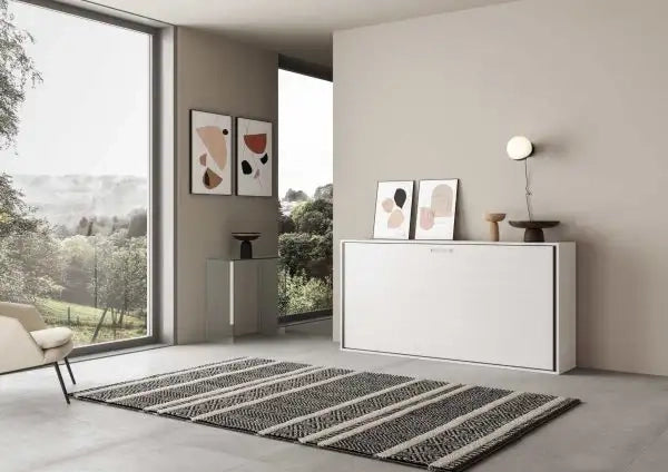 Letto singolo a scomparsa Kando bianco frassino