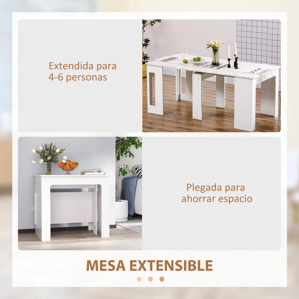 Tavolo da pranzo allungabile per 4-6 persone ¨C zephmum ¨C bianco 180x85x75 cm