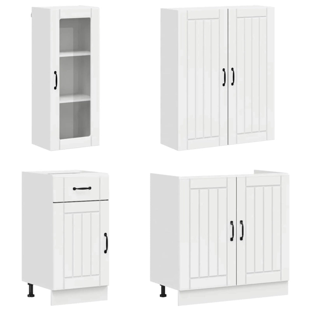 Unità Cucina LUCCA 8 pcs Bianco Lucido Legno ingegnerizzato 3438405