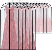 Set di 12 borse di protezione per abiti - 60 x 100cm/6 pezzi + 60 x 153cm/6 pezzi - Borsa di protezione per abiti con zip completo per armadi - Borse leggere trasparenti impermeabili lavabili per proteggere i completi da abbigliamento.