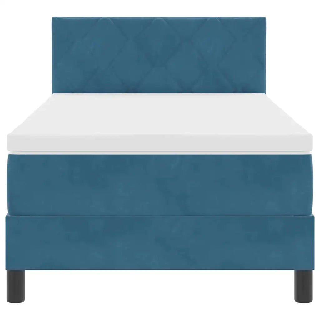 Letto a molle con testiera Blu Scuro 100 x 200 cm Velluto 3339222