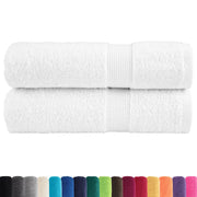 Asciugamani Premium SOLUND 2 pz | Teli per bagno Bianco 50x100 cm 600 g/m2
