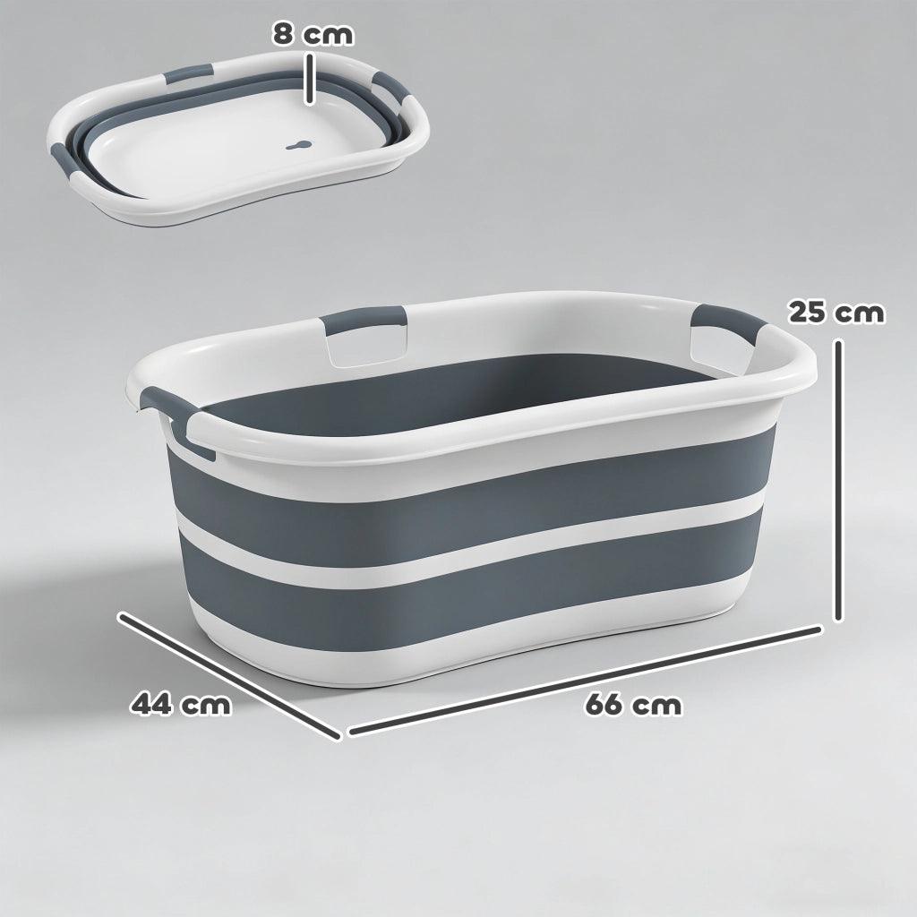 Vasca da Bagno per Cani Pieghevole ¨C Zephmum ¨C Grigio con Foro di Scarico